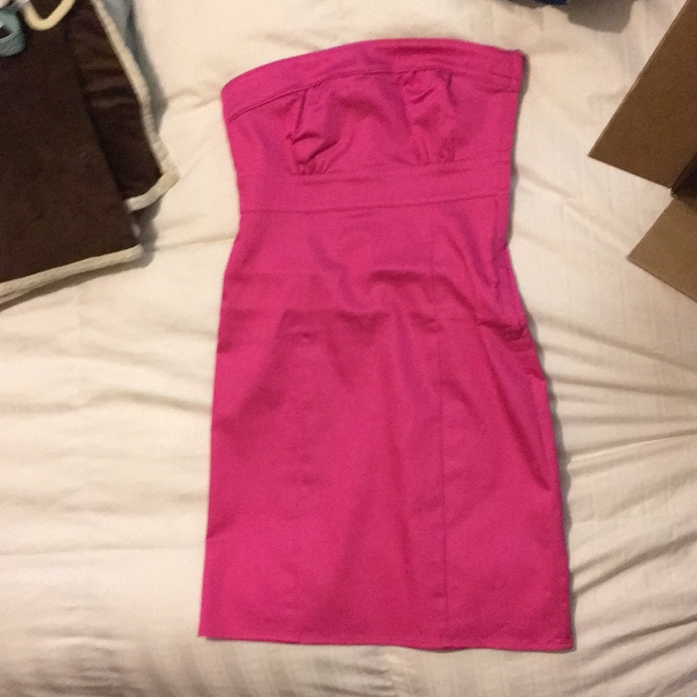 Strapless pink dress